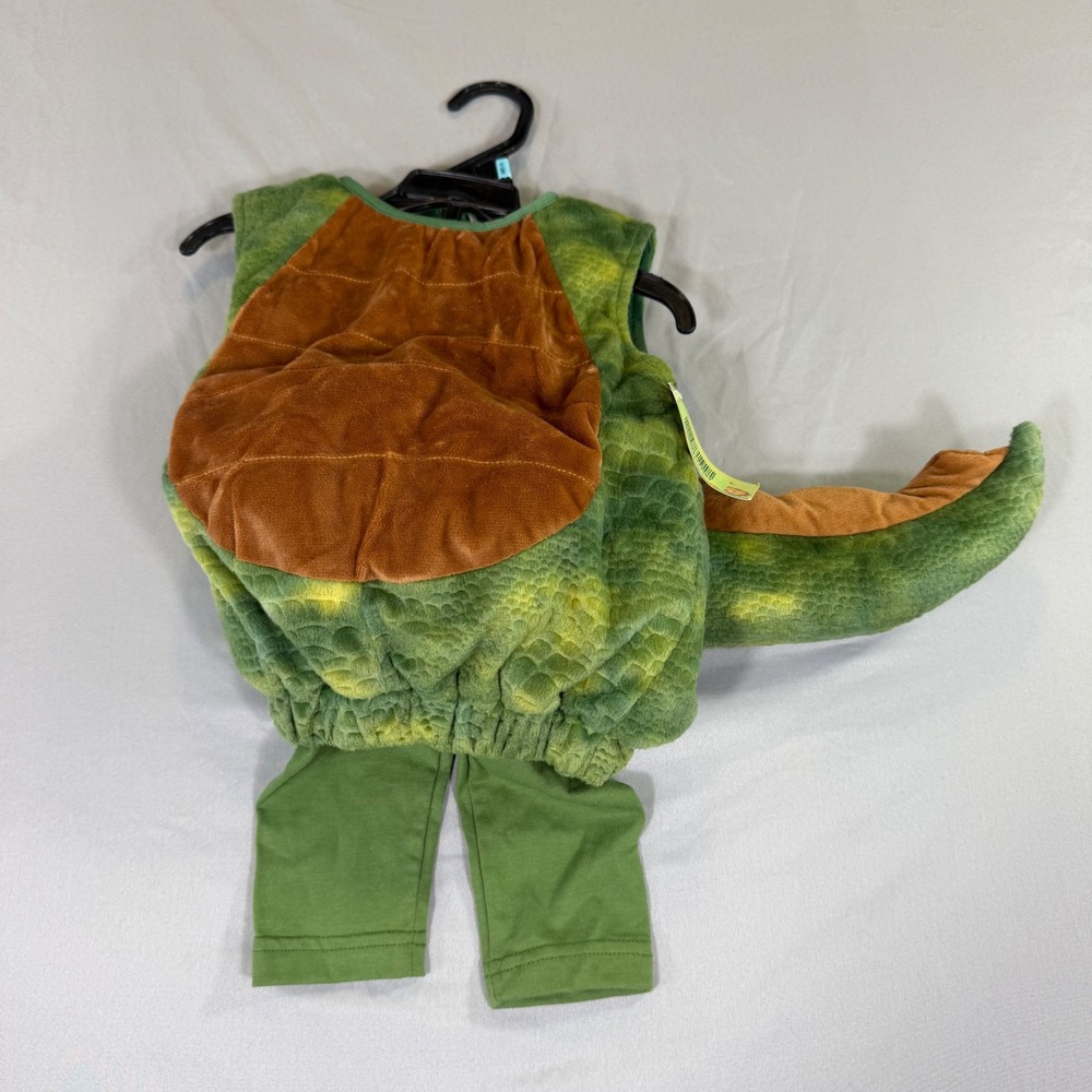 Halloween Infant Dinosaur Costume Green Plush Vest Leggings 6-12M